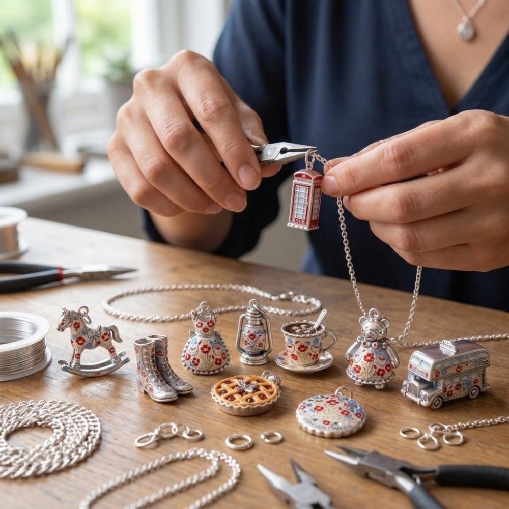 Jewelry Making London - Ciondoli in acciaio inossidabile a tema
