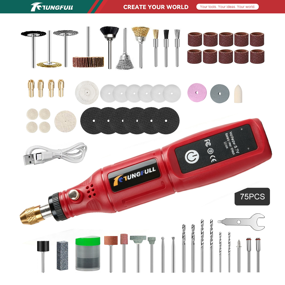 Jewelry Making Drill - TUNGFULL Utensile Rotante Senza Fili 3.7V,
