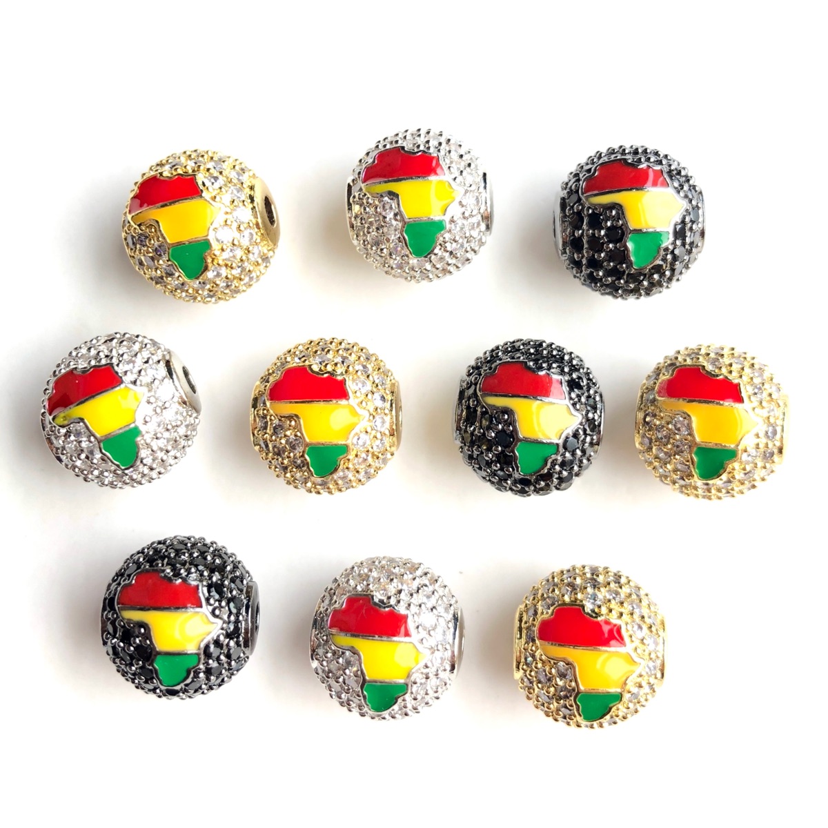 Jewelry Making History - 6 pezzi di perline distanziatrici rotonde