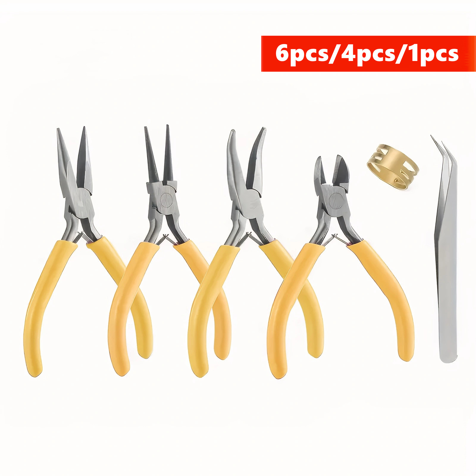 Jewelry Making Machines - Set di 6/4/1 Pinze Gialle per